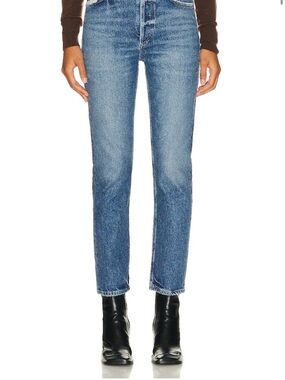 Agolde Riley Long High-Rise Straight Jeans
